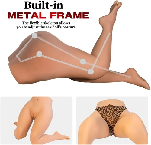 Miniatura 3 de Muñeca sexual BBW de 34.1 libras con piernas hecha de material de juguete sexual de TPE suave, cuenta con un canal vaginal realista y apretado
