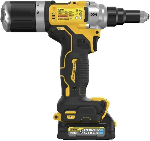 Miniatura 6 de DEWALT Herramienta de remache inalámbrica MAX XR de 20 V, 1/4 de pulgada, batería y cargador incluidos (DCF414GE2)