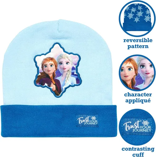 Miniatura 2 de Disney - Gorro de invierno para niñas y 2 pares de guantes o manoplas edad 2-7