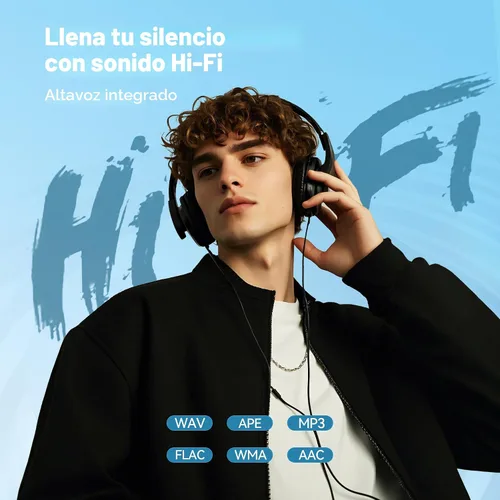 Miniatura 4 de AGPTEK Reproductor MP3 de 64 GB con Bluetooth, M3 Reproductor de música de 2.4 pulgadas con altavoz y radio FM, botones táctiles, soporta hasta 128
