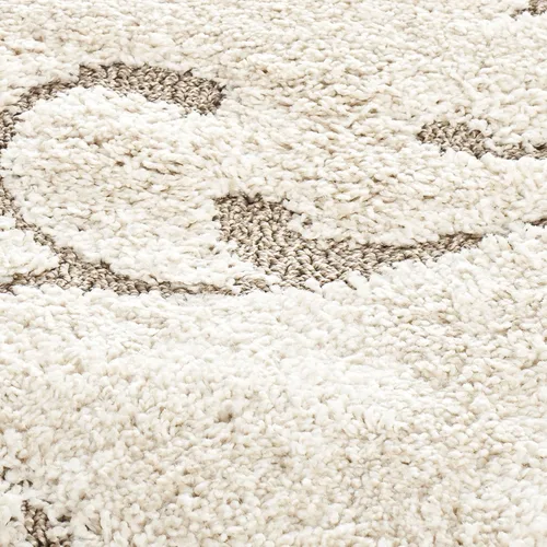Miniatura 6 de SAFAVIEH - Colección Florida Shag SG455, alfombra redonda afelpada de 9 pies, diseño de vides enrolladas y espirales elegantes, 1.2 pulgadas de beige