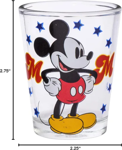 Miniatura 10 de Silver Buffalo Disney Classic Mickey Mouse - Paquete de 4 mini gafas, 1.5 onzas