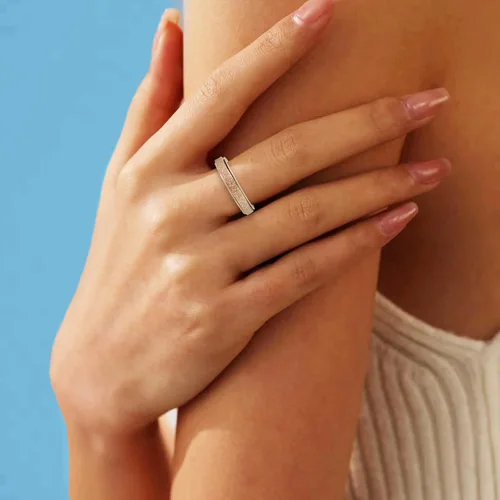 Miniatura 3 de Anillo giratorio para la ansiedad: anillo antiestrés para mujeres, regalo antiansiedad para adolescentes y niños (talla 6-10)