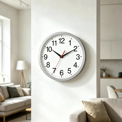 Miniatura 8 de Rohioue Reloj de pared de 12 pulgadas, moderno, funciona con batería, silencioso, sin tictac, analógico, decorativo para dormitorio, cocina, baño
