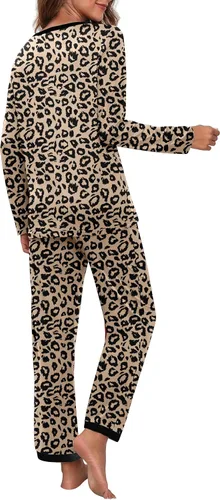 Miniatura 6 de PrinStory Conjunto de pijama de manga larga para mujer, conjunto de pijama suave para mujer 2024