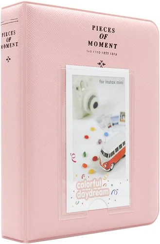 Miniatura 2 de Ablus - Álbum de fotos con 64 bolsillos para fotos instantáneas de cámaras Fujifilm Instax Mini 7s 8 8+ 9 25 26 50s 70 90 y letrero, pequeño rosa 2