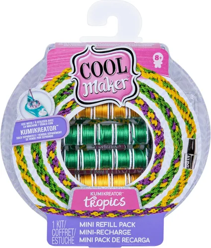 Cool Maker, KumiKreator Tropics - Mini paquete de moda, kit de actividades de pulsera de la amistad Trópicos