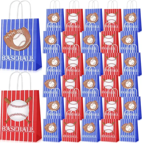 Miniatura 8 de Leinuosen 30 bolsas de regalo de voleibol, bolsas de regalo de voleibol, bolsas de golosinas para aperitivos y dulces con asa para temática