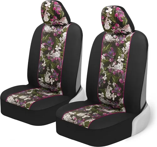Miniatura 12 de BDK Fundas de asiento de coche Pink Inca para asientos delanteros, paquete de 2 - Juego de fundas de asiento delantero con estampado geométrico