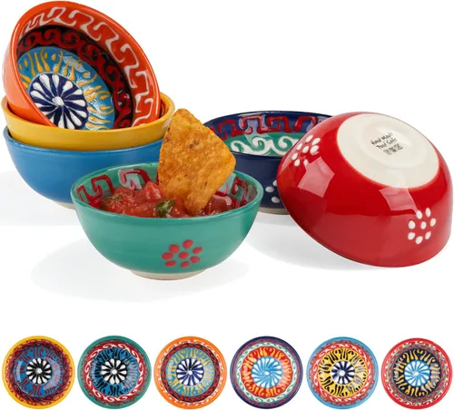 Miniatura 14 de BCS Juego de 6 cuencos de cerámica pequeños para inmersión, tabla de preparación de cocina y charcutería, plato de salsa de soja, platos decorativos