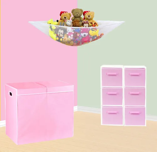 Miniatura 8 de Simple Houseware - Cesta doble para la ropa sucia, con tapa y bolsas extraíbles, Rosa