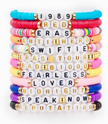 Miniatura 2 de EORRZZY Pulseras de la amistad TS Merch Singer Music Album Inspirado Pulsera Regalos para Fans Niños, Mujeres Niñas Decoración de Fiesta
