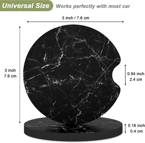 Miniatura 2 de Nipichsha Posavasos para Portavasos de Coche, Posavasos para Coche para Portavasos, Paquete de 2 Alfombrilla de Goma Antideslizante Universal