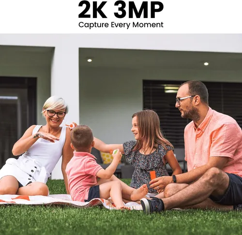 Miniatura 3 de Cámaras AOQEE para seguridad del hogar - Cámara de seguridad inalámbrica de 2K para exteriores con detección de movimiento de IA y sirena, carga