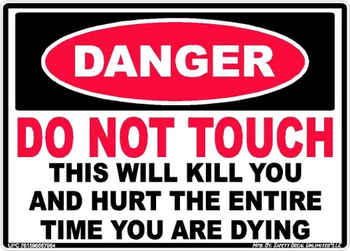 Miniatura 10 de Pegatina Danger Do Not Touch This Kills Safety Decal Unlimited Advertencia eléctrica Hecho en Texas 3.5 x 5