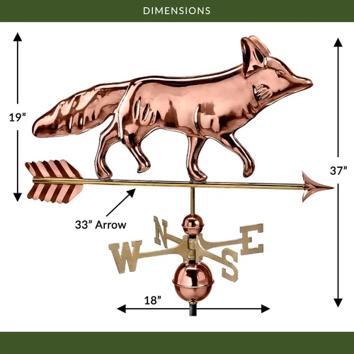 Miniatura 3 de Good Directions Veleta Fox Pure Copper
