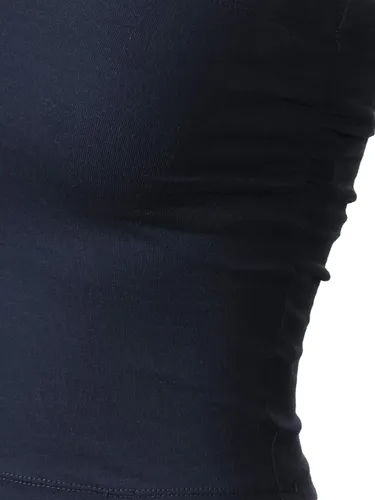 Miniatura 4 de MixMatchy Tops de tubo elásticos laterales fruncidos básicos para mujer