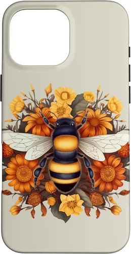 Miniatura 19 de iPhone 16 Boho Flower Bee Honey Beekeeper Daisy Sunflower Bee Case