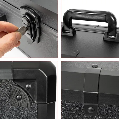 Miniatura 7 de Funda protectora rígida a prueba de golpes resistente al agua con inserto de espuma personalizado para cámara, etc., 13.5 x 11.6 x 6 pulgadas