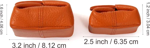 Miniatura 110 de Cockatoo Monedero de cuero genuino para cambio, mini billetera con bolsillo a presión para hombres y mujeres, Rojo (Aurora Red), Casual