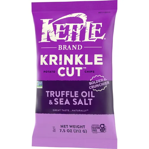 Miniatura 9 de Kettle Brand Patatas fritas, corte Krinkle, aceite de trufa y sal marina, 7.5 onzas