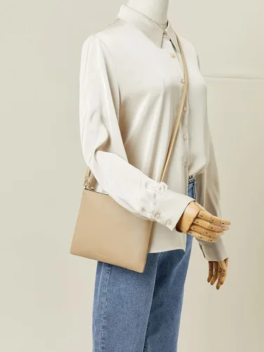 Miniatura 2 de DORIS&JACKY Bolso de mano de piel de cordero para mujer, grande, suave, con correa