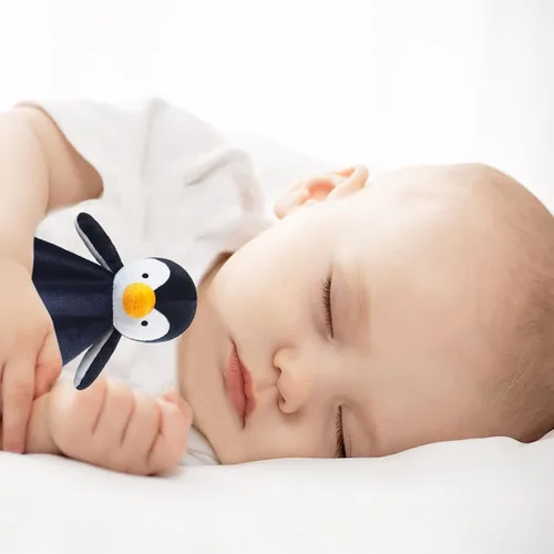 Miniatura 4 de Manta de seguridad suave de pingüino negro para bebé, manta de felpa con personaje de pingüino, regalo de baby shower/cuarto de bebé, bebé recién