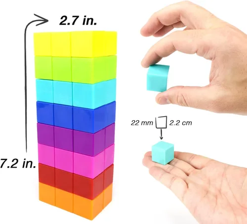 Miniatura 3 de BrainSpark 48 piezas bloques de construcción magnéticos DigitBlocks multicolor STEM Montessori bloques imán para niños, juego educativo de Negro