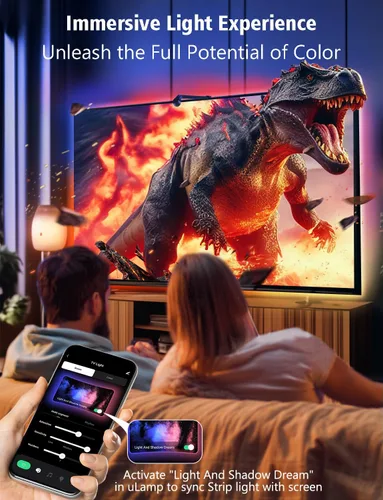 Miniatura 7 de echosari Sincronización de retroiluminación de TV con pantalla, luces de TV que cambian con TV para pantalla de 55 a 65 pulgadas, tira de luces