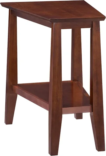 Miniatura 13 de Leick Home 10074-DS Mesa auxiliar tipo cuña para sillón reclinable con estante, arena del desierto Arenas del desierto