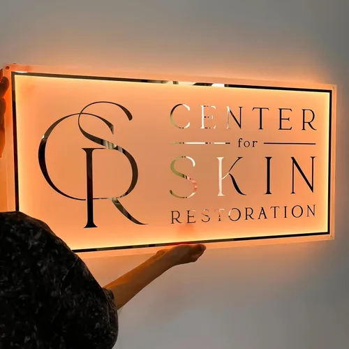 Letrero LED con logotipo personalizado, letrero acrílico personalizado, letreros de negocios personalizados | Logotipo de negocio personalizado para