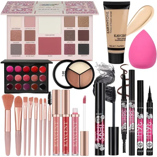 Miniatura 10 de Kit de maquillaje para adolescentes, juego de maquillaje para mujeres, adolescentes, kit completo de maquillaje, sombra de ojos, maquillajes