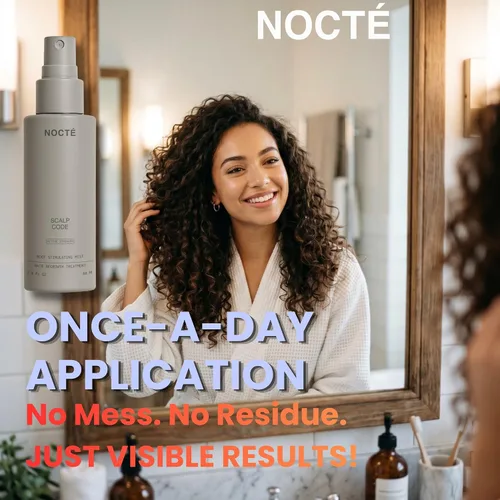 Miniatura 7 de Nocte Spray de suero de crecimiento del cabello minoxidil al 5% para hombres y mujeres – Biotina, cafeína y complejo botánico de romero, tratamiento