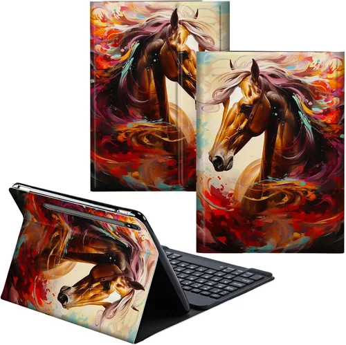 Miniatura 106 de Funda para Samsung Galaxy Tab S6 Lite 2022/2020 Teclado Inalámbrico Desmontable y Cubierta De Soporte De Cuero PU Funda Protectora Para Samsung
