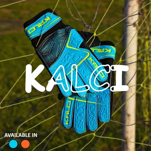 Miniatura 9 de Kalci Guantes de portero de fútbol para niños y jóvenes, guantes de portero para jugadores de campo para niños y niñas, en relieve, antideslizantes