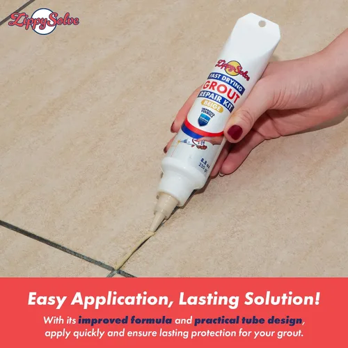 Miniatura 4 de ZippySolve Lechada para Azulejos, Kit de Reparación, Paquete de 2 Rellenos de Lechada, Restaura y Renueva la Línea de Juntas de Azulejos, Tubo