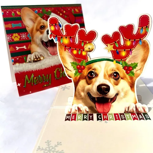 Miniatura 17 de Tarjeta de cumpleaños de perro Beagle 3D emergente – Felicitación de feliz cumpleaños para los amantes de los perros – Tarjeta desplegable