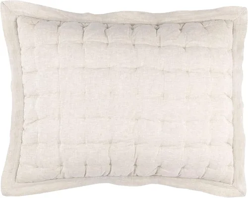 Miniatura 3 de Pine Cone Hill Lush Linen - Funda de almohada natural, tamaño europeo, patrón sólido neutro