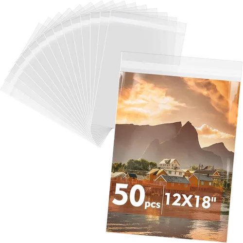 Miniatura 11 de Mat Board Center, paquete de 50 bolsas de almacenamiento de 16 3/8 pulgadas x 20 1/8 pulgadas sin ácidos, fundas transparentes para impresiones