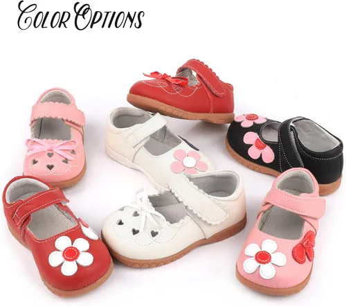 Miniatura 7 de Femizee Mary Jane - Zapatos planos de cuero con lazos para niñas niños pequeños