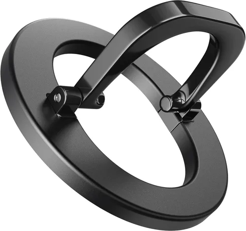 SUPERONE para soporte de anillo de teléfono MagSafe, soporte magnético ajustable y removible compatible solo con accesorios MagSafe para iPhone Negro