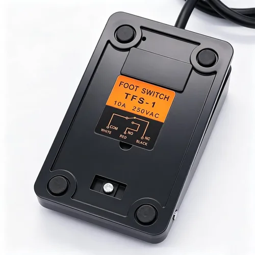 Miniatura 4 de Twidec /10A 250VAC momentáneo antideslizante plástico pedal interruptor SPDT NO NC manos libres negro interruptor de pie para CNC industrial con 3.3