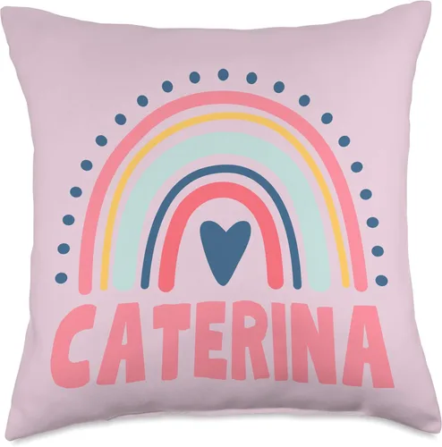 Miniatura 4 de Idea Regalo Personalizzata con Nome Gifts Idea Caterina Name Custom Woman Myth Legend Pink Birthday Party Throw Pillow, 16x16, Multicolor