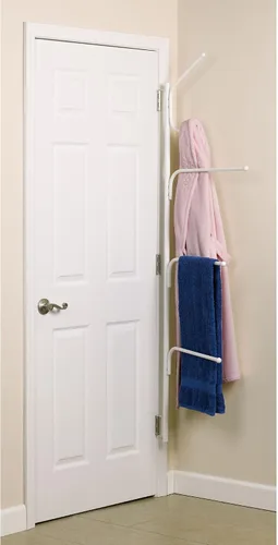 Miniatura 3 de Household Essentials Hinge-It Clutterbuster Valet - Toallero familiar, color blanco
