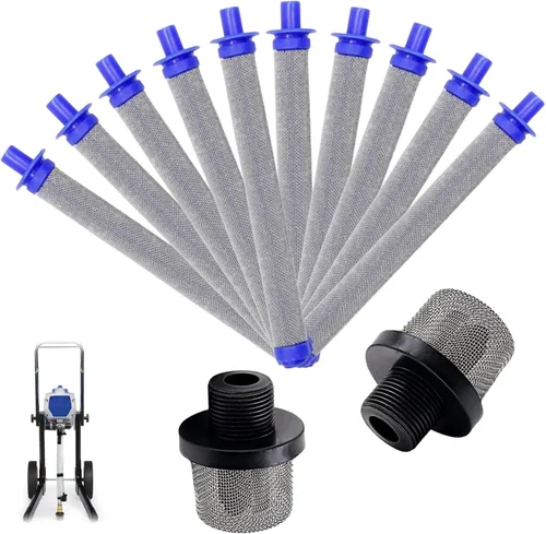 Juego de filtros de repuesto para filtros rociadores de pintura Graco - (2+10 unidades) 288716 rosca de filtro de entrada de 3/4 pulgadas y 288749