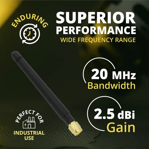 Miniatura 5 de Antena macho SMA - Antena omnidireccional de 850-1900 MHz, conector tipo L/recto, ganancia de 2,5 dBi, GSM CDMA WCDMA (recto - 1 unidad)