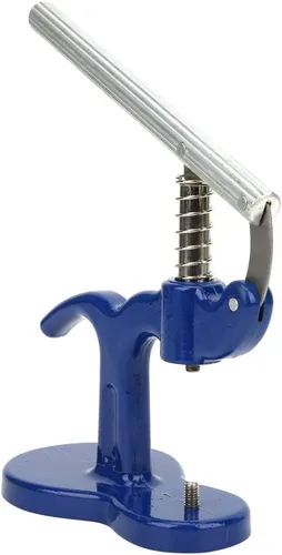 Miniatura 8 de Set de prensa de reloj profesional kit de reparación de reloj kit de herramientas de reparación con 12 piezas de troqueles azul