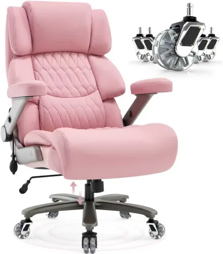 Silla de oficina grande y alta, 700 libras, silla ejecutiva de escritorio grande con respaldo alto y brazos abatibles 3D, soporte lumbar ajustable,