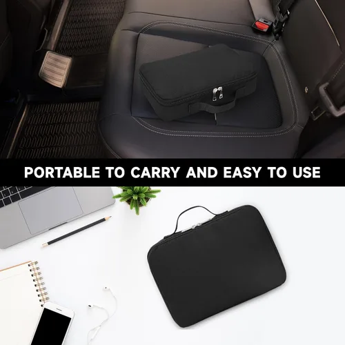 Miniatura 8 de Caja de Seguridad para Pistolas, Caja de Seguridad Portátil para Viajes en Auto, Caja de Seguridad para Armas con Cerradura de Llave, Cajas