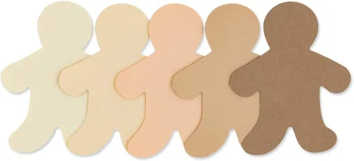Miniatura 2 de Hygloss Productos Personas Recortes de papel Familia culturalmente diversa, cartulina, mini de 2", 100 ct, 2 pulgadas, surtido